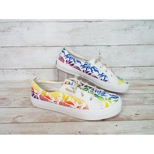 Sperry Peace Rainbow Sneakers Size 7.5